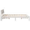 vidaXL Bed Frame with Headboard White 120 x 200 cm Solid Pine Wood