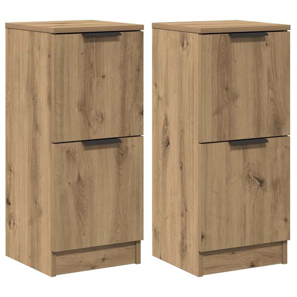 vidaXL Sideboards 2 pcs Artisan Oak 30x30x70 cm Engineered Wood