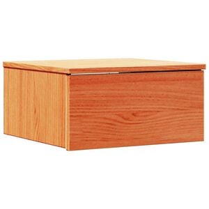 vidaXL Bedside Table Wax Brown 37 x 35 x 18.5 cm Solid pine wood