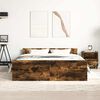 vidaXL Bed Frame without Mattress Smoked Oak 120x200 cm