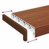 vidaXL Window Sill Brown Wood 140 x 20 x 4.5 cm PVC