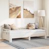 vidaXL Daybed with Trundle and Mattresses White 90x200 cm Solid Wood Pine