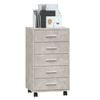 vidaXL Drawer Cabinet with Castors Concrete Grey Engineered Wood