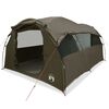 vidaXL Family Tent Tunnel 6-Person Brown Water-resistant