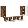 vidaXL TV Wall Cabinet Set 4 pcs Smoked Oak Engineered Wood