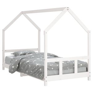 vidaXL Kids Bed Frame White 90x200 cm Solid Wood Pine