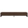 vidaXL Monitor Stand with Drawers Brown Oak 100x27x15 cm Engineered Wood