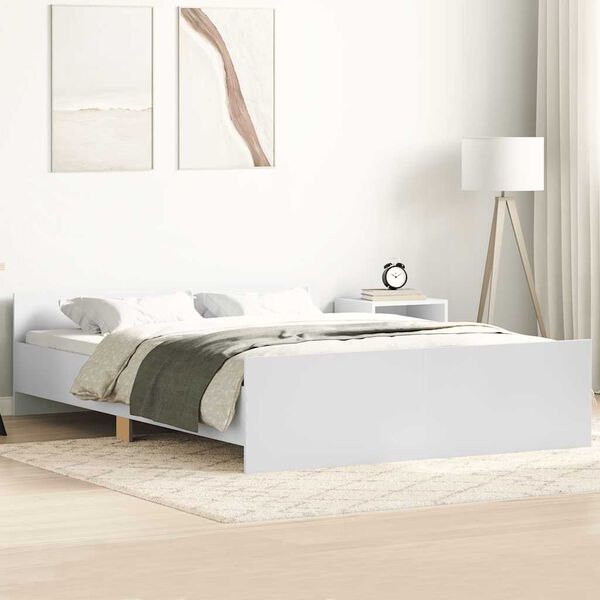 vidaXL Bed Frame without Mattress White 120x190 cm Small Double
