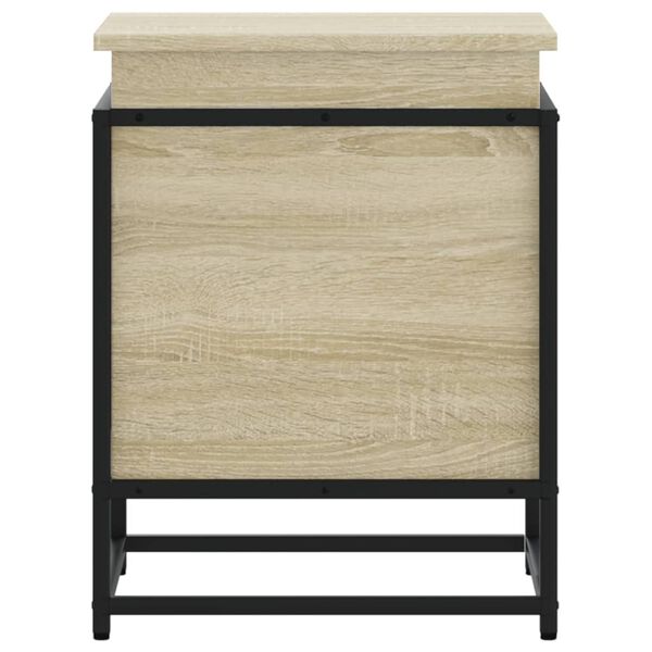 vidaXL Storage Box with Lid Sonoma Oak 40x40x51.5 cm Engineered Wood