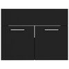 vidaXL Bathroom Furniture Set Black Engineered Wood