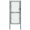 vidaXL Garden Gate Steel 100x200 cm Green