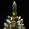 vidaXL Artificial Slim Christmas Tree 150 LEDs 150 cm