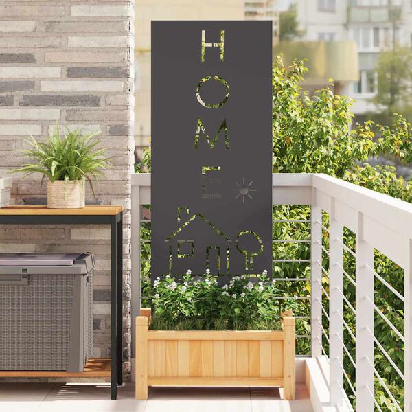 vidaXL Garden Privacy Screen Black 50 x 140 cm Cold-rolled steel