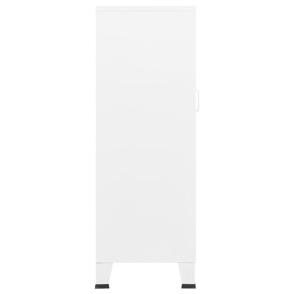 vidaXL Industrial Storage Chest White Metal