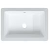 vidaXL Bathroom Sink White 46.5x35x18 cm Rectangular Ceramic