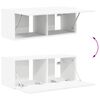 vidaXL TV Wall Cabinet Set Wall-mounted 4 pcs White Engineered Wood
