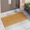 vidaXL Bath Mat Plain Brown 100 x 53 cm Wood