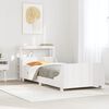 vidaXL Bed Frame without Mattress White 100x200 cm Solid Wood Pine