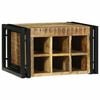 vidaXL Wine Rack Brown and Black 46 x 35 x 27.5 cm Solid Mango wood