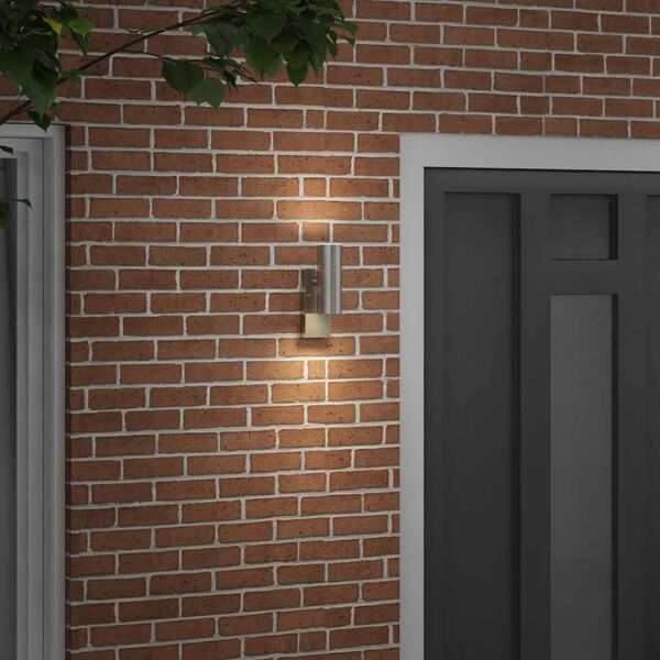 vidaXL Outdoor Wall Light Silver 7 x 10 x 22 cm