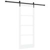 vidaXL Sliding Door ORKDAL 83 x 202 cm Solid Pine Wood and Glass White