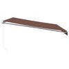 vidaXL Manual Retractable Awning Brown 450x350 cm