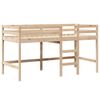 vidaXL High Sleeper Bed without Mattress 75x190 cm Small Single Solid Wood Pine