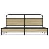 vidaXL Metal Bed Frame without Mattress Sonoma Oak 193x203 cm