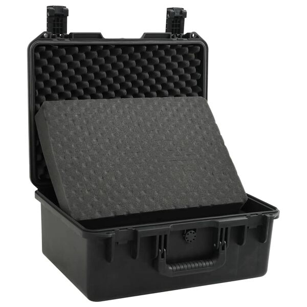 vidaXL Portable Flight Case Black 49x38x23 cm PP
