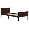 vidaXL Bed Frame without Mattress Dark Brown 90x200 cm Solid Wood