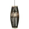 vidaXL Pendant Lamp Black Willow 40 W 25x62 cm Oval E27