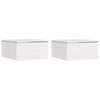 vidaXL Bedside Table 2 pcs White 37 x 35 x 18.5 cm Solid pine wood