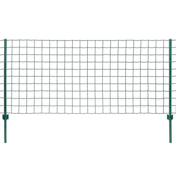 vidaXL Euro Fence Steel 20x1.5 m Green