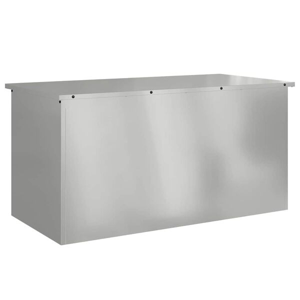 vidaXL Outdoor Storage Box Silver 100 x 50.5 x 50 cm Steel