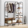 vidaXL Clothes Rack Brown Oak 120 x 44 x 160 cm Engineered Wood