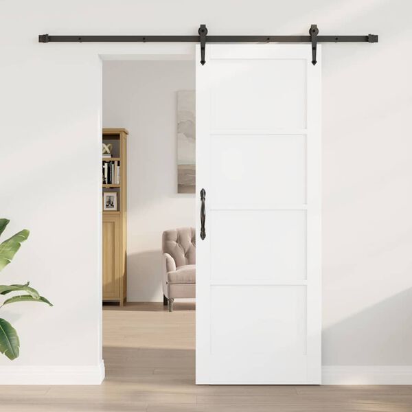 vidaXL Sliding Door ORKDAL White 78 x 211 cm Solid Pine Wood