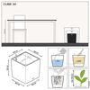 LECHUZA Planter CUBE 30 ALL-IN-ONE High-gloss White