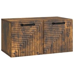 vidaXL Wall-Mounted TV Cabinet Smoked Oak 59.5 x 31 x 30 cm