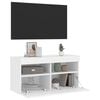 vidaXL TV Wall Cabinet with LED Lights White 80x30x40 cm