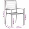 vidaXL Garden Stacking Chairs 4 pcs Brown and Grey