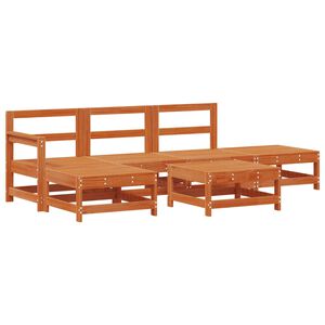vidaXL Garden Lounge Set 6 pcs Wax Brown Solid Pine Wood