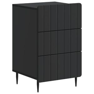 vidaXL Bedside Cabinet Black 43x 41 x 68 cm Engineered Wood