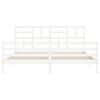 vidaXL Bed Frame without Mattress White Super King Size Solid Wood