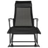 vidaXL Garden Rocking Chair Steel and Textilene Black