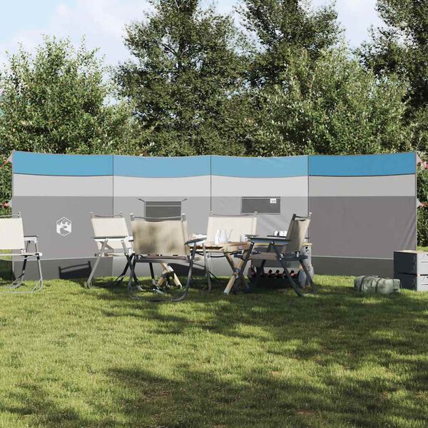 vidaXL Camping Windbreak Blue 510x153 cm Waterproof