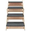 vidaXL Dog Stair Grey 105x47 cm Solid Wood Fir