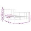vidaXL Metal Bed Frame without Mattress with Footboard Black 80x200cm