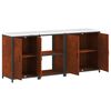 vidaXL Kitchen Storage Set with Shelf 3 pcs Rusty Weathering Steel