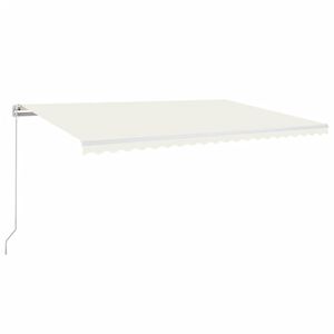 vidaXL Manual Retractable Awning 500x300 cm Cream