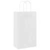 vidaXL Paper Bags 250 pcs with Handles White 21x11x36 cm